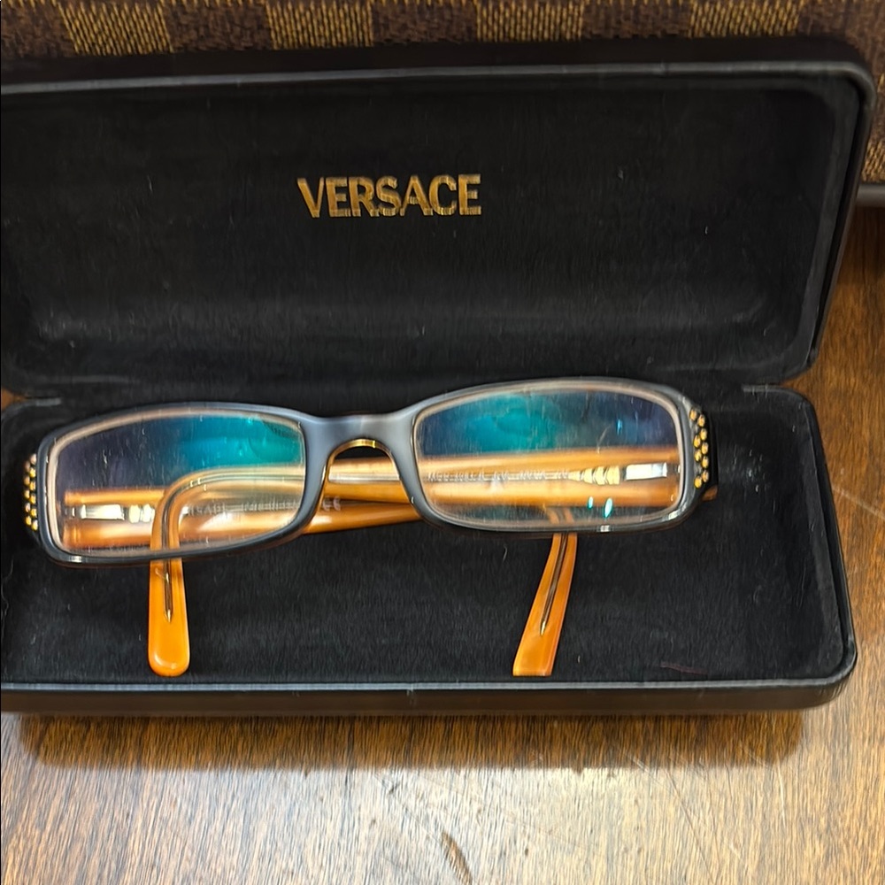 Versace Black and Orange Designer Glasses